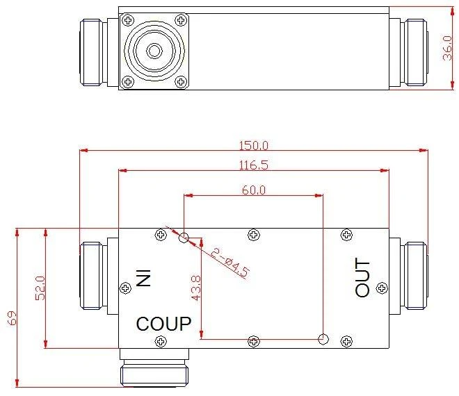 Directional Coupler 698-2700MHz 4.3-10 Female
